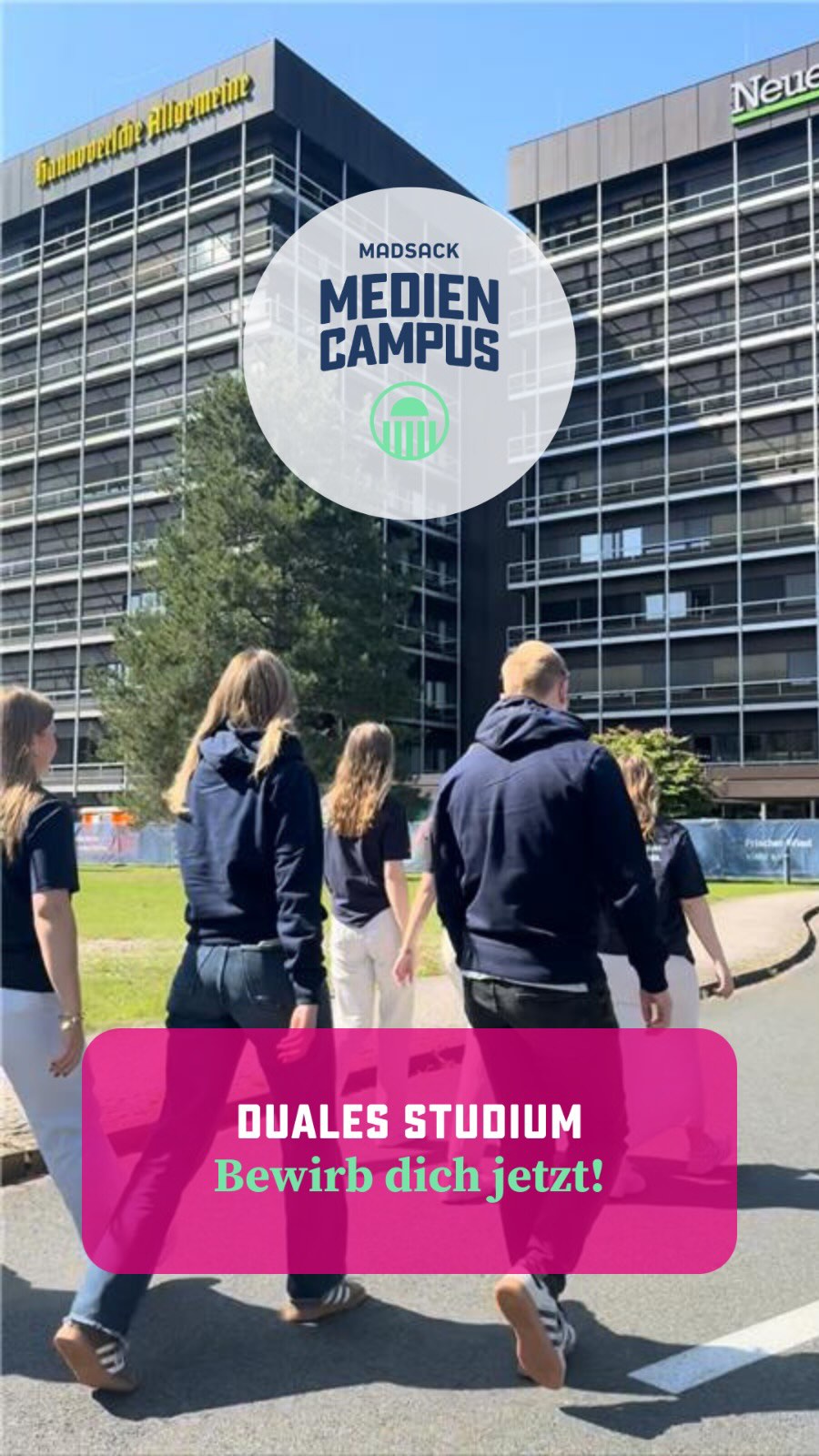 🎓 Starte dein Duales Studium 2026 bei der MADSACK Mediengruppe!
Theorie und Praxis perfekt verbinden: Mit einem dualen Studium bei der MADSACK Mediengruppe erhältst du erstklassige Einblicke in die Medienwelt, sammelst wertvolle Praxiserfahrung und studierst gleichzeitig an einer anerkannten Hochschule. Werde Teil unseres Teams und gestalte die Zukunft der Medien aktiv mit – jetzt für 2026 bewerben!
#madsack #studienstart2026 #madsackmediencampus